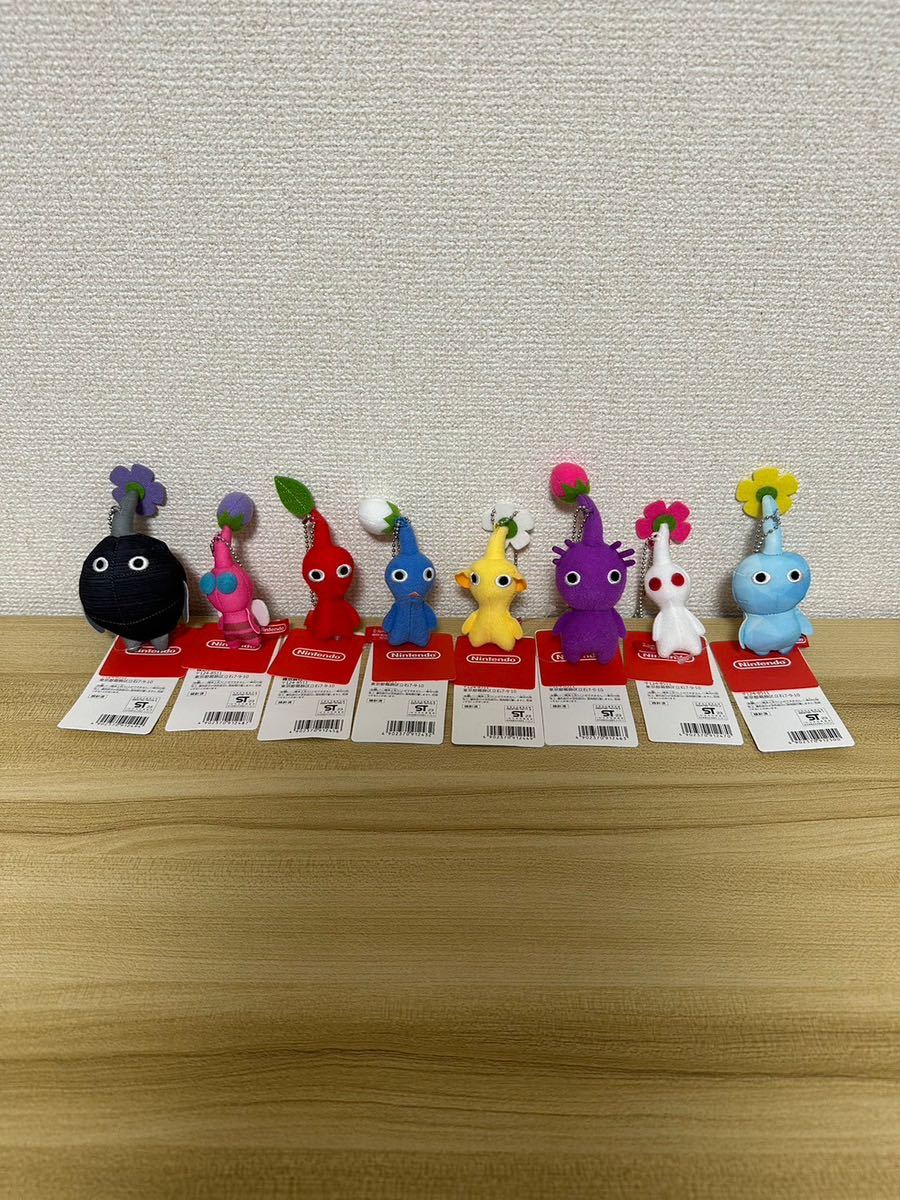 \店舗限定/ マスコット8個セット PIKMIN 赤 青 黄 紫 白 氷 羽 岩_画像6