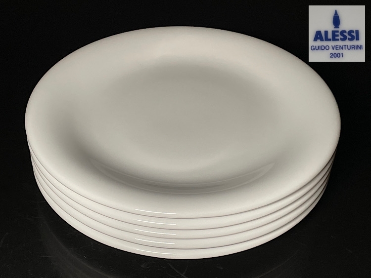 【瑞】ALESSI GUIDO VENTURINI２００１　大皿５枚セット　径：２６．８ｃｍ　ITALY製_画像1
