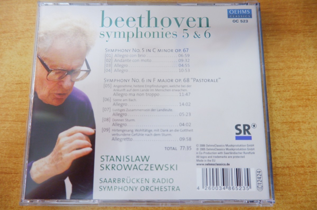 CDk-1033 STANISLAW SKROWACZEWSKI / Ludwig van Beethoven : Symphonies Nos. 5 & 6_画像2