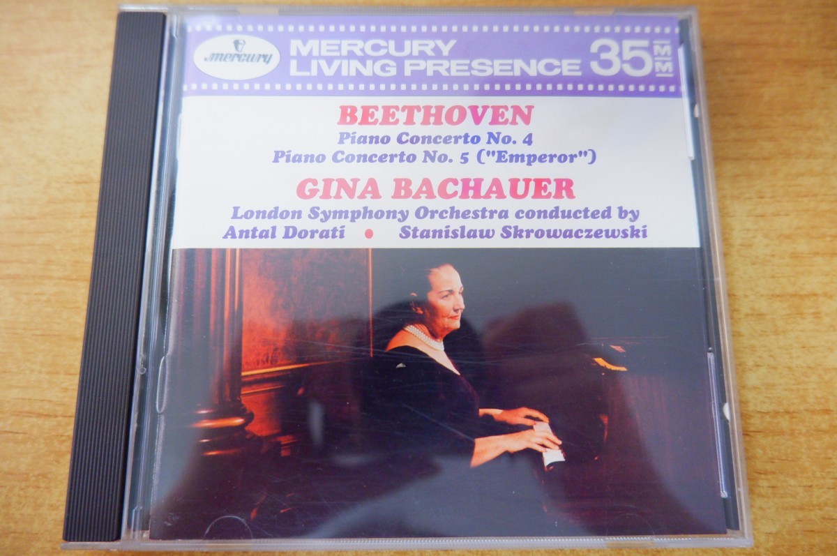 CDk-1087 Gina Bachauer, London Symphony Orchestra, Antal Dorati / Beethoven;Piano Concerto No. 4 ,Piano Concerto No. 5 (Emperor)_画像1