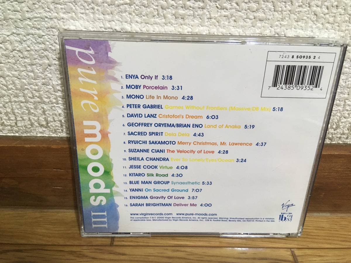 V.A. - pure moods 3 used CD virgin records enya moby mono sacred sprit ryuichi sakamoto kitaro enigma sarah brightman jesse cook