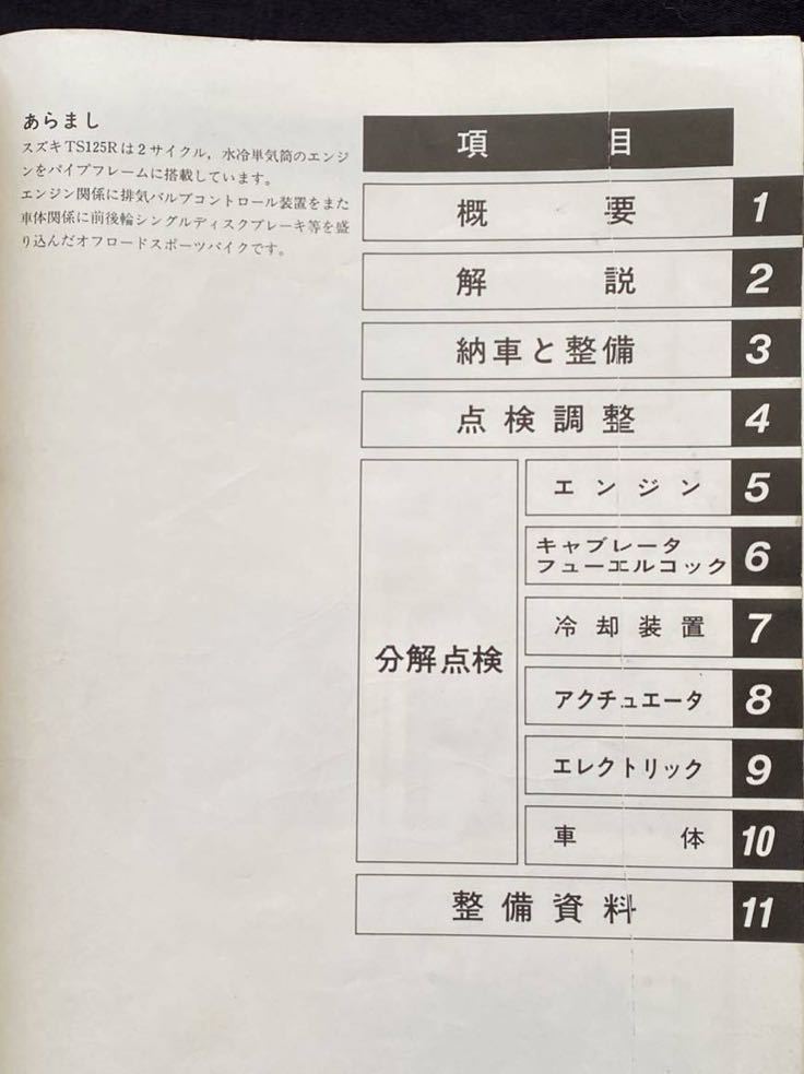SUZUKI TS125R サービスマニュアル・追補版・パーツリスト3点