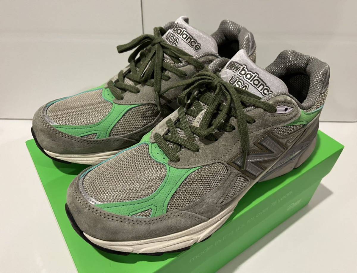 Patta × New Balance M990V3 Keep Your Family Close Olive パタ×ニューバランス M990V3 オリーブ Made in USA US11/29cm【送料無料】_画像1