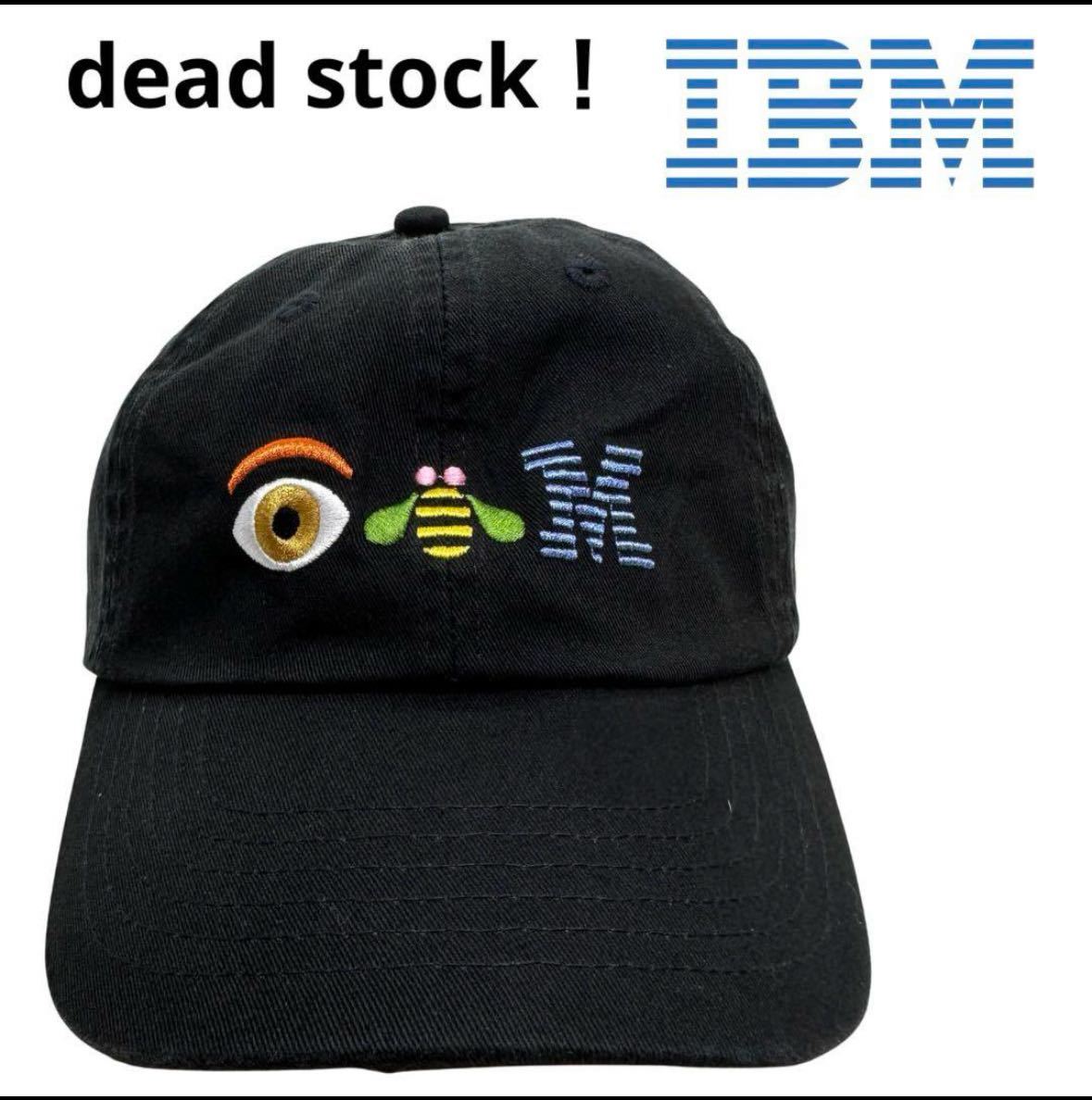 【C878】ヴィンテージ　デッドストック　IBM 企業ロゴ　プロモ　キャップ　US買付_画像1