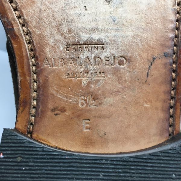 ALBALADEJO　アルバラデホ　スペイン製　スエードチャッカブーツ　サイズ6.5E　ダークブラウン　Vintage/boots 管No.WA35_画像9