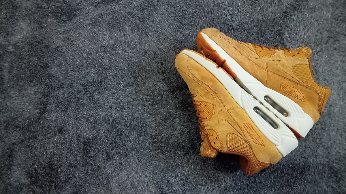 S26【特価/Used/入手困難】NIKE AIR MAX 90 ULTRA 2.0 LTR WHEAT/WHEAT-LIGH/Jordan sb force atmos AIRMAX dunk acg supreme 1 2 4 95 97 _画像9