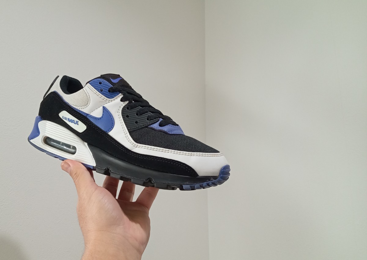 T22【特価/Used/良品/入手困難】NIKE AIR MAX 90 BLACK/PERSIAN VIOLET-WHITE/Jordan sb force atmos AIRMAX dunk acg supreme 1 2 4 95_画像3