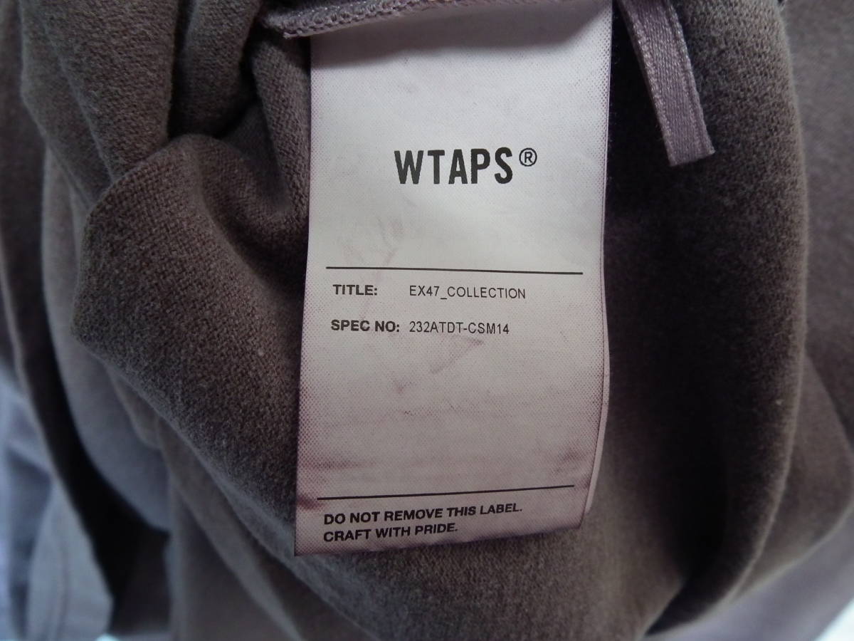 23AW WTAPS AII 03 / LS Lサイズ ダブルタップス 長袖 Tシャツ バーガンディー_画像3