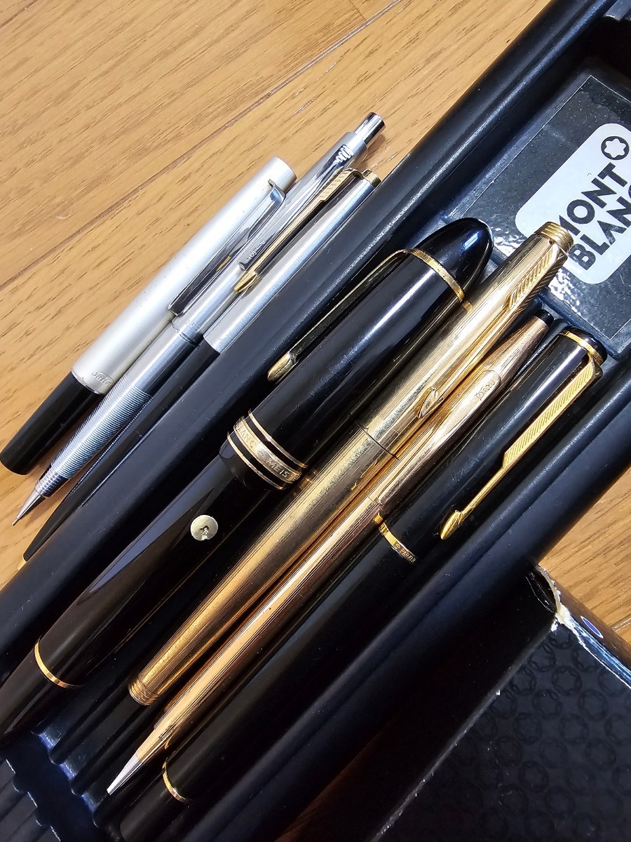 PARKER MONTBLANC モンブラン万年筆 パーカー万年筆 14k モンブラン149 18c750 ジャンク扱い_画像6