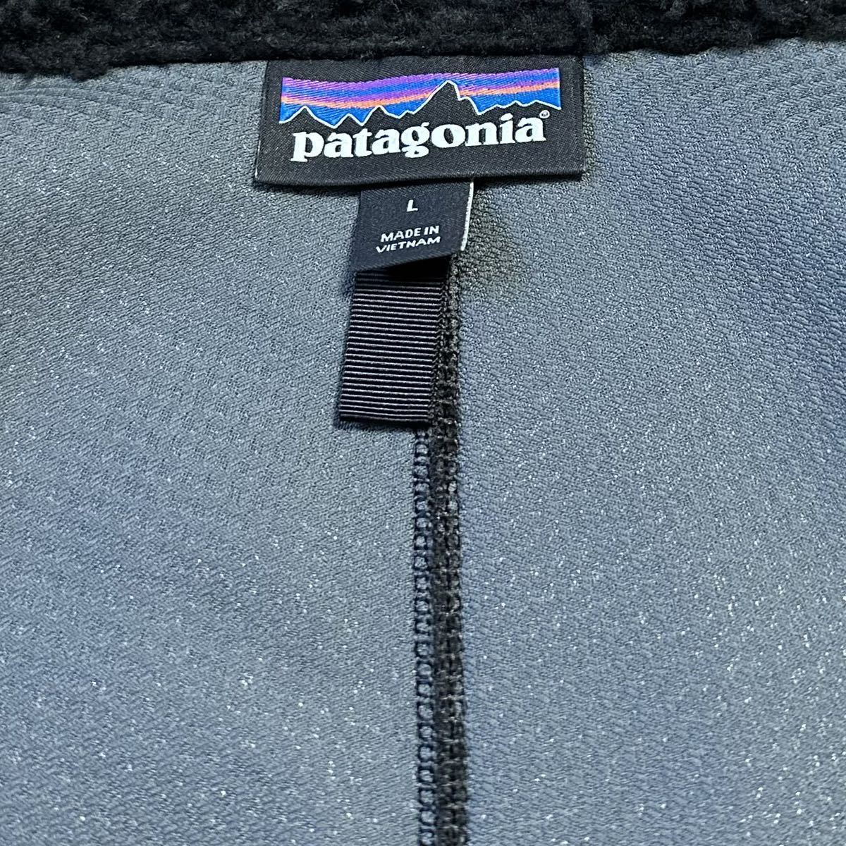 【美品】廃盤 patagonia パタゴニア レトロX オールブラック フリース ( L ) ブラック 黒 レトロカーディガン クラシック シンチラ Lサイズ_画像8