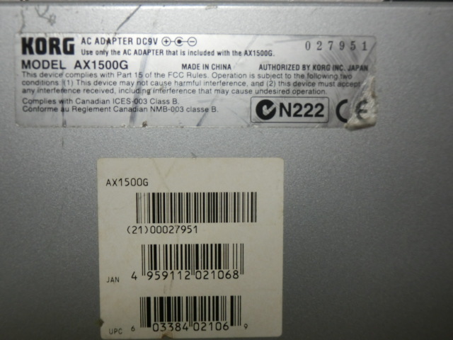 【№5100-2F5011】中古：KORG AX1500G コルグ マルチエフェクター トーンワークス _画像7