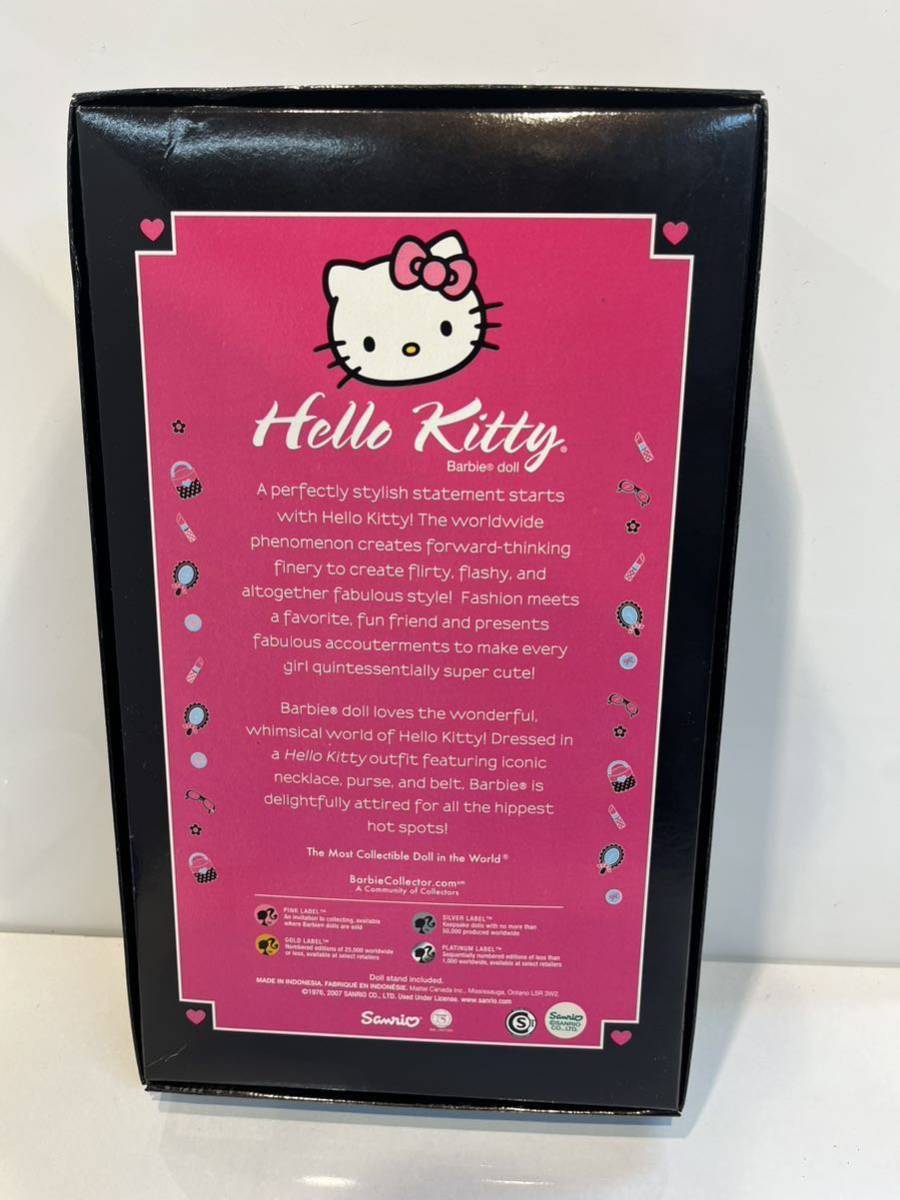 MATTEL マテル Hello Kitty × Barbie バービー ハローキティ バービー コレクター ピンクラベル サンリオ コラボ 限定 人形 ドール _画像2