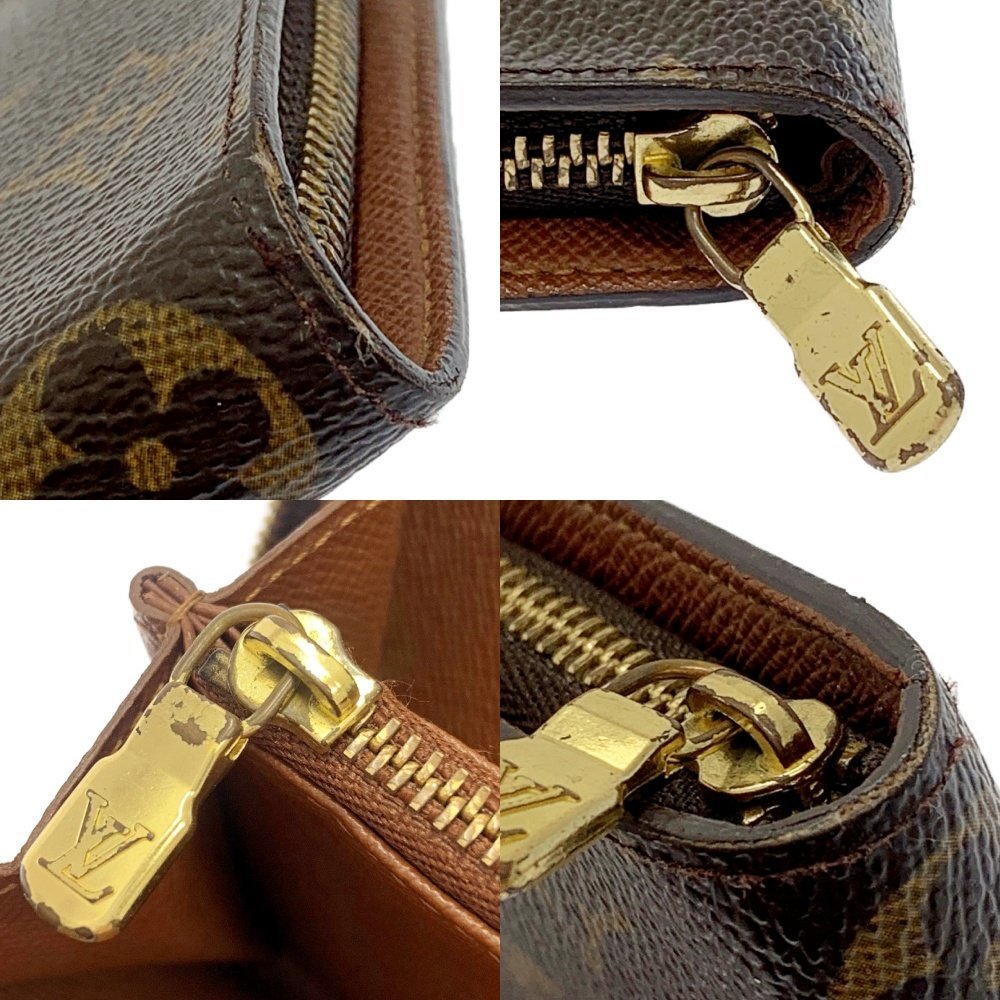 LOUIS VUITTON ルイ・ヴィトン M61727 モノグラム PVC ポルトモネジップ 長財布 ブラウン 197515 長財布_画像7