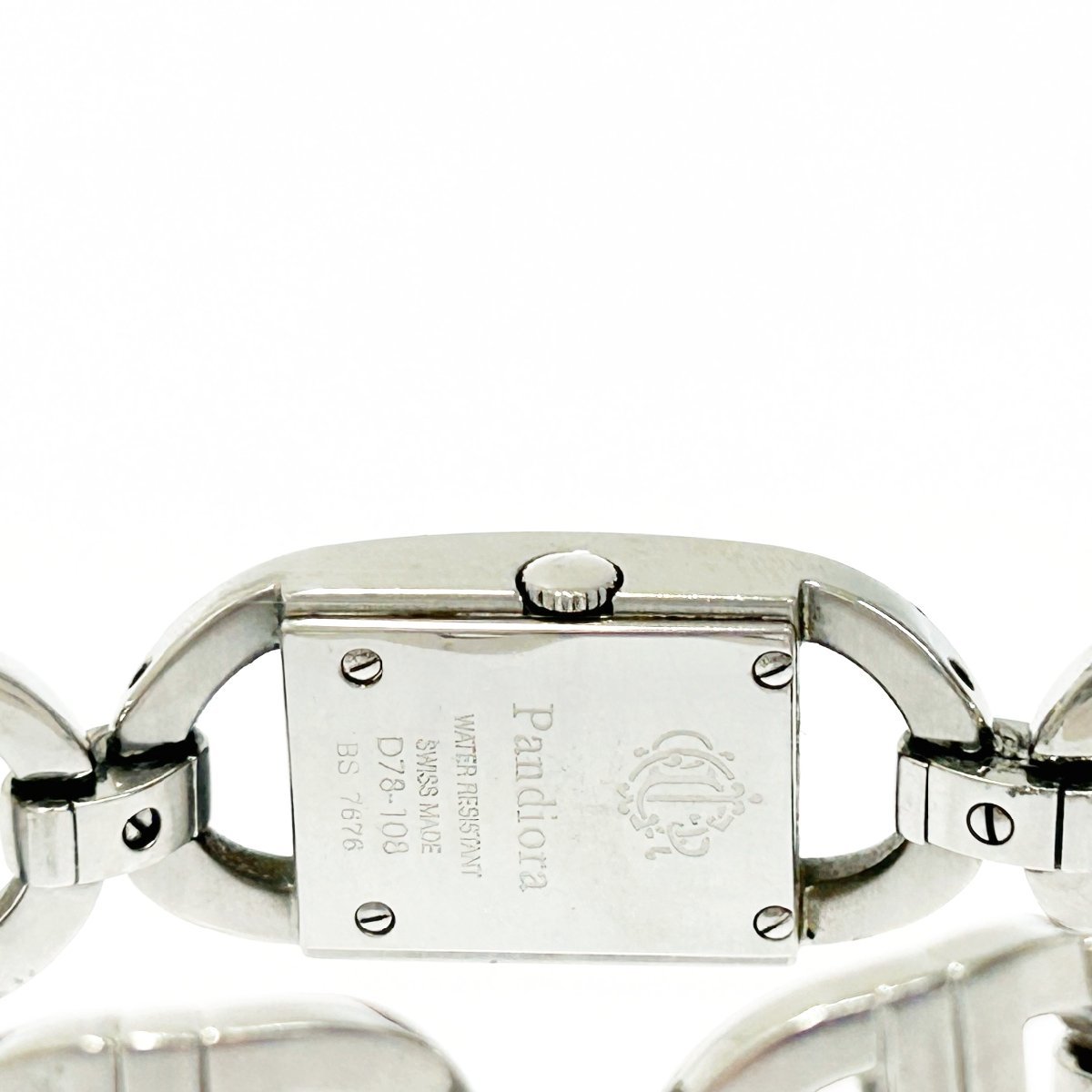 【1円スタート】Christian Dior クリスチャンディオール D78-108 パンディオラ SS ブラック文字盤 QZ レディース腕時計 ジャンク 217574_画像6