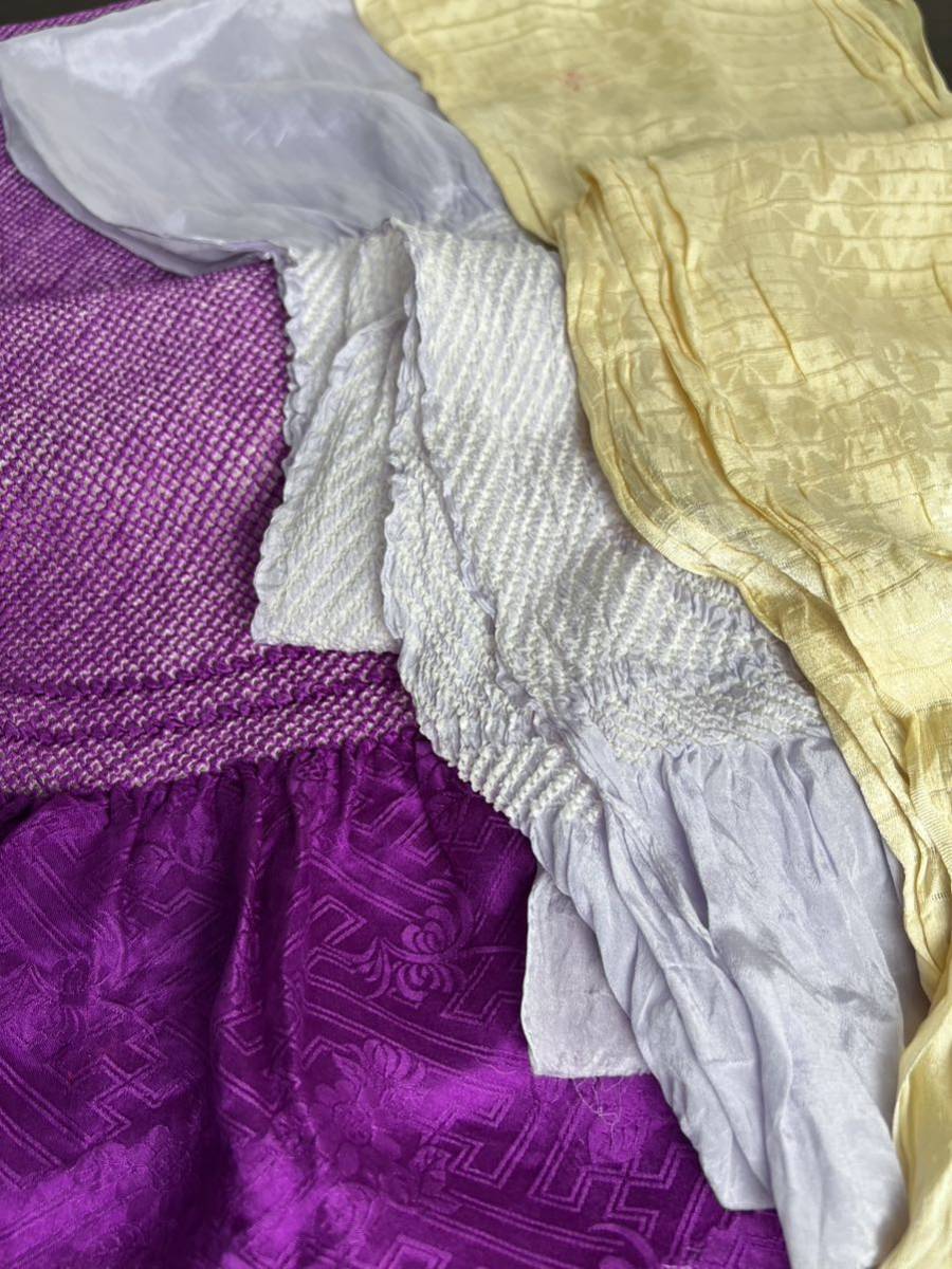 帯揚げまとめ9点 絹 和装小物 逸品 正絹 着物 和服 リメイク レトロ アンティーク _画像3