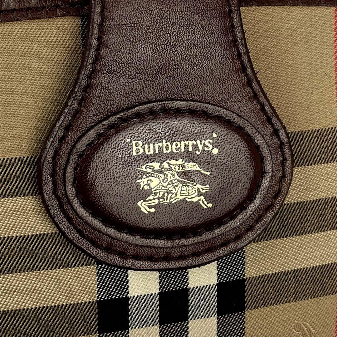 美品 BURBERRYS バーバリー ショルダーバッグ ホースロゴ ノバチェック