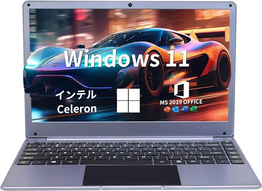 ノートパソコン【MS Office 2019】【Win 11Pro】14インチ1920*1080 IPS Webカメラ　パソコンノート 高速静音CPU Celeron
