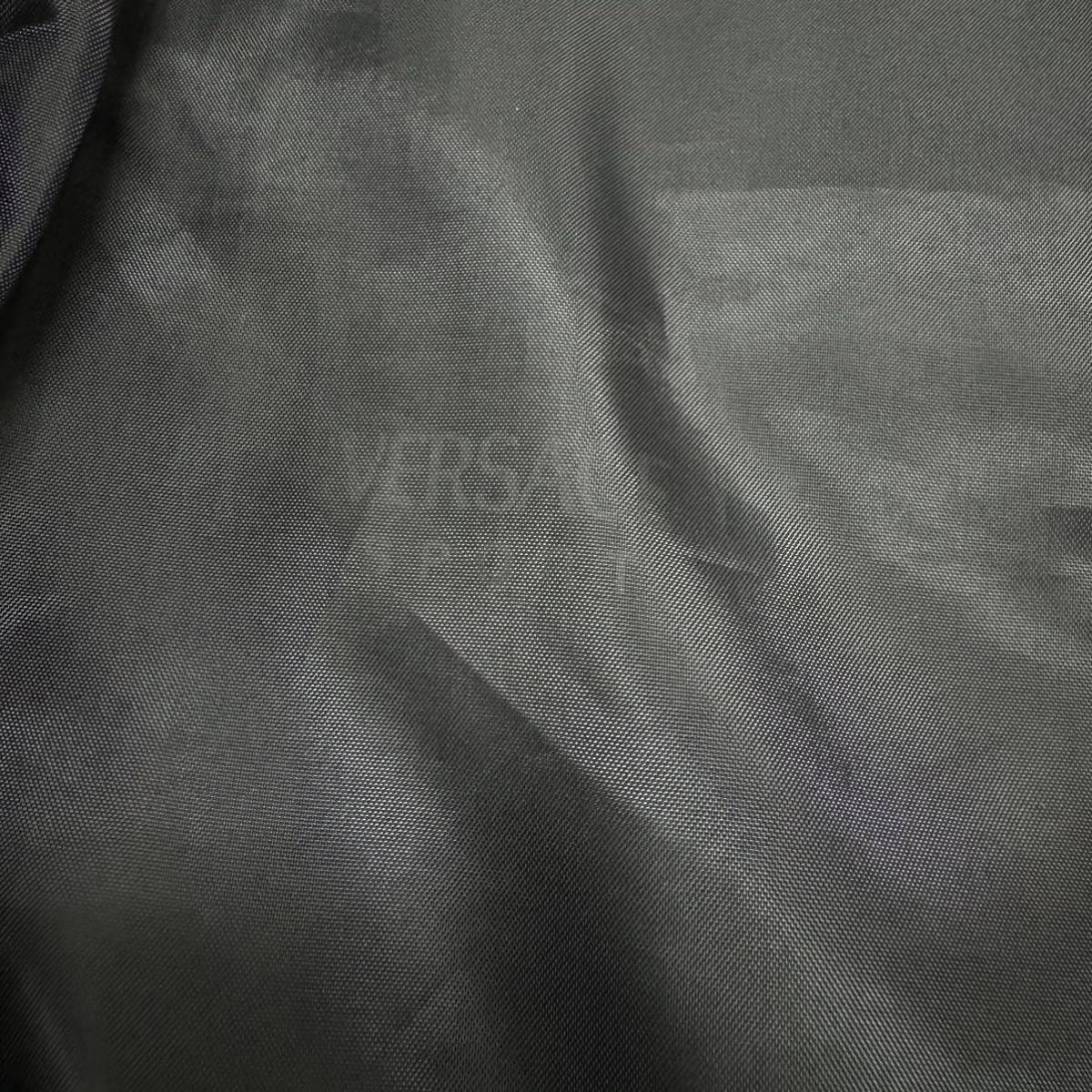 最高級 ヴェルサーチ VERSACE SPORT レザージャケット コート ベルト付き 黒 ブラック LL相当 メンズ イタリア製 ヴィンテージ d28_画像7