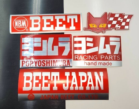 ヨシムラ/BEETステッカー・マーシャル 赤猫エンブレムSET 検/CBX400F CBR400F GS400 GT380 GSX ザリ ゴキ ジェイド Z400FX Z1 Z2 MK2 Z1R X_画像1