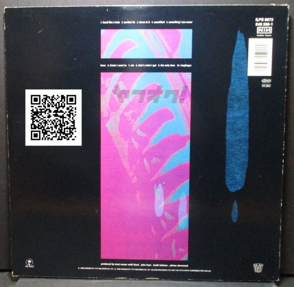 レア盤-Indies_Alternative-UKオリジナル★Nine Inch Nails - Pretty Hate Machine[LP, '89:Island Records - ILPS 9973, 848 358-1]_画像2