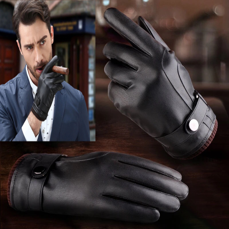  gloves men's leather gloves leather glove reverse side nappy leather leather protection against cold bike liquid crystal touch panel correspondence touring smartphone gloves 
