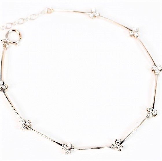 【美品】タサキ　K18WG ダイヤ　ブレスレット　0.24ct