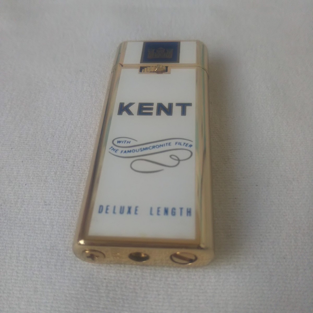当時物 KENT ガスライター たばこ銘柄 Hadson 真鍮製 昭和レトロ アンティーク雑貨_画像2