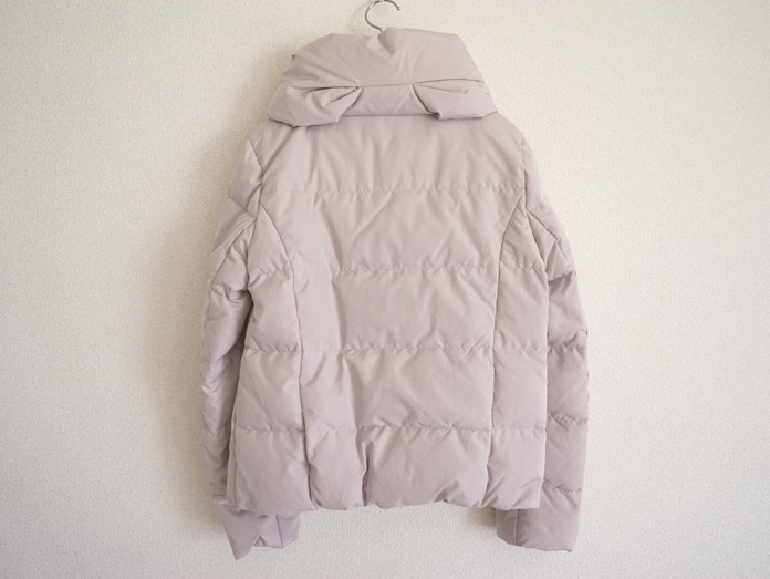 [ regular price 1.7 ten thousand ]bomerus Lee ribbon collar down jacket 38 lavender ab0 Anatelier Bon mercerie anatelier