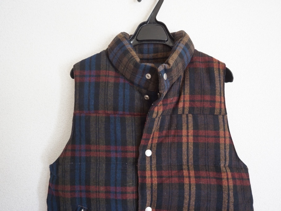  Urban Research ROSSO check pattern down vest M oth0 USED