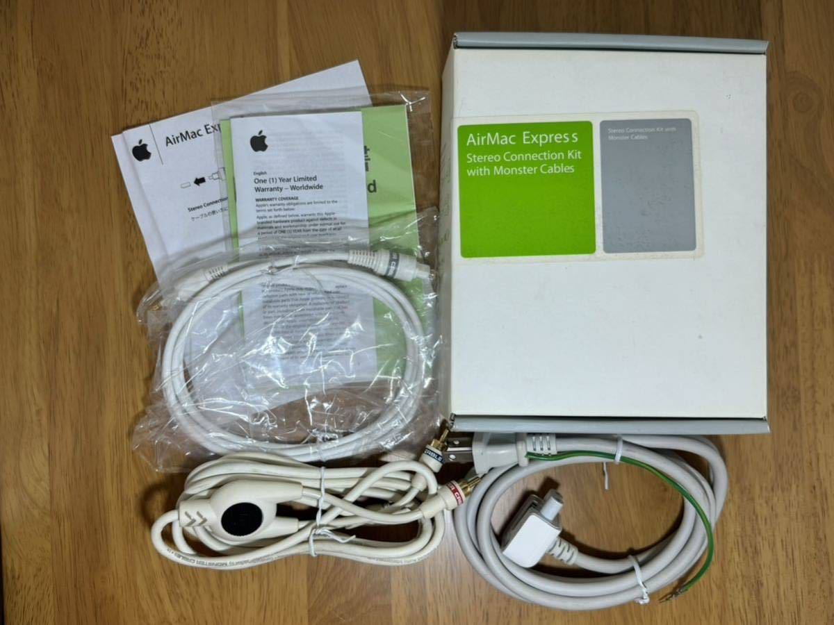 【中古 / Apple純正】AirMac Express Stereo Connection Kit with Monster Cables / オーディオ接続用 モンスターケーブル_画像1