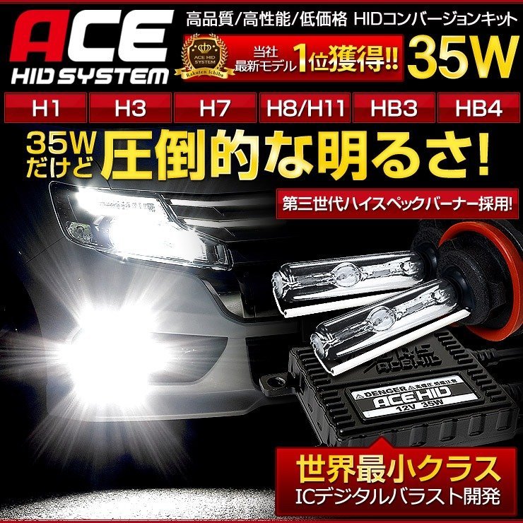 【訳あり品】 ACE HID 35W HB4 6000K フォグ 極薄 バラスト_画像1