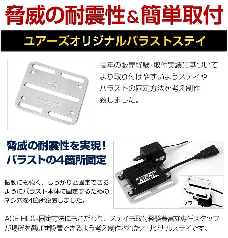 【訳あり品】 ACE HID 35W HB4 6000K フォグ 極薄 バラスト_画像3