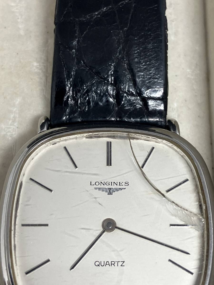 1円 希少 レア LONGINES ロンジン メンズ レディース 腕時計 レトロ ヴィンテージ 白 文字盤 元箱付 現状品 保管品 コレクション 2針_画像8