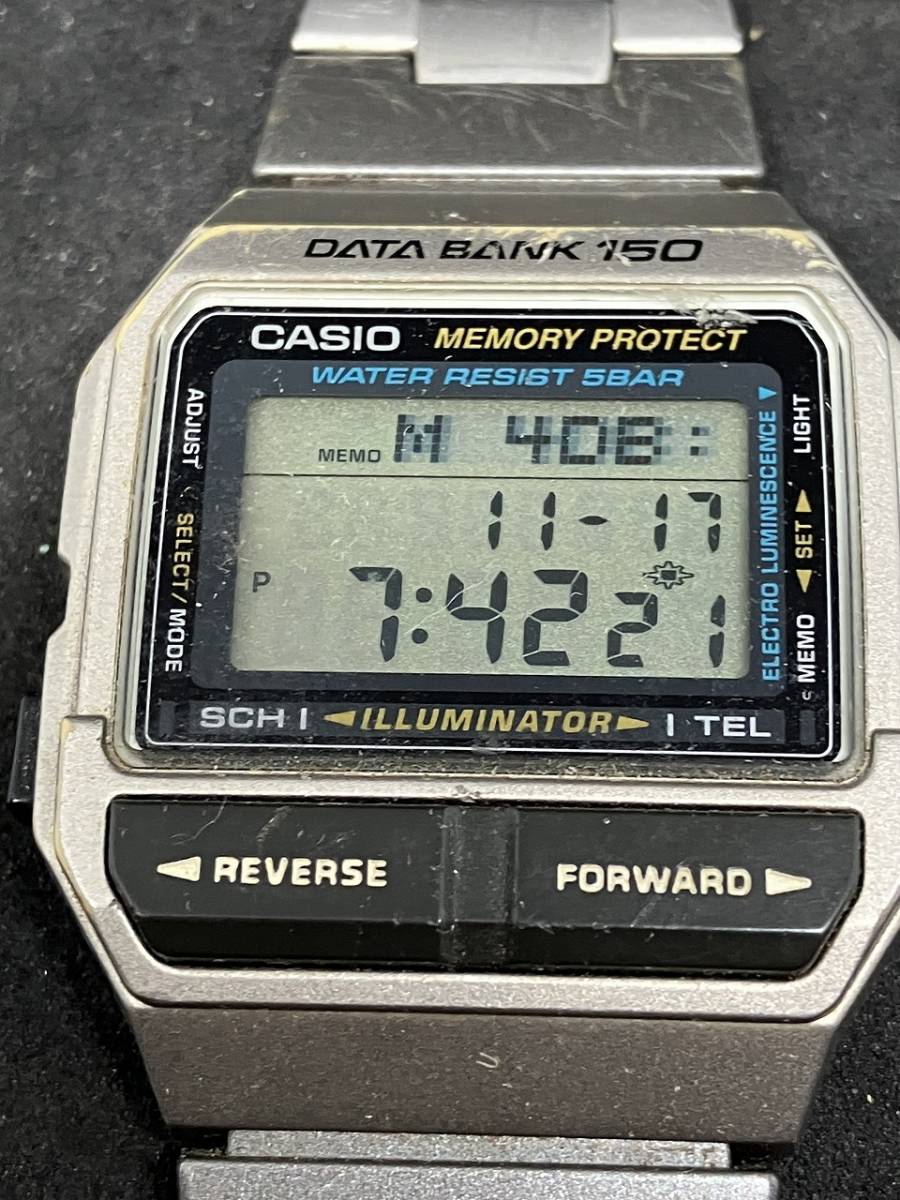 1円 希少 レア CASIO カシオ DB-1500 DATA BANK データバンク メンズ 腕時計 現状品 保管品 動作品 コレクション レトロ ヴィンテージ_画像8