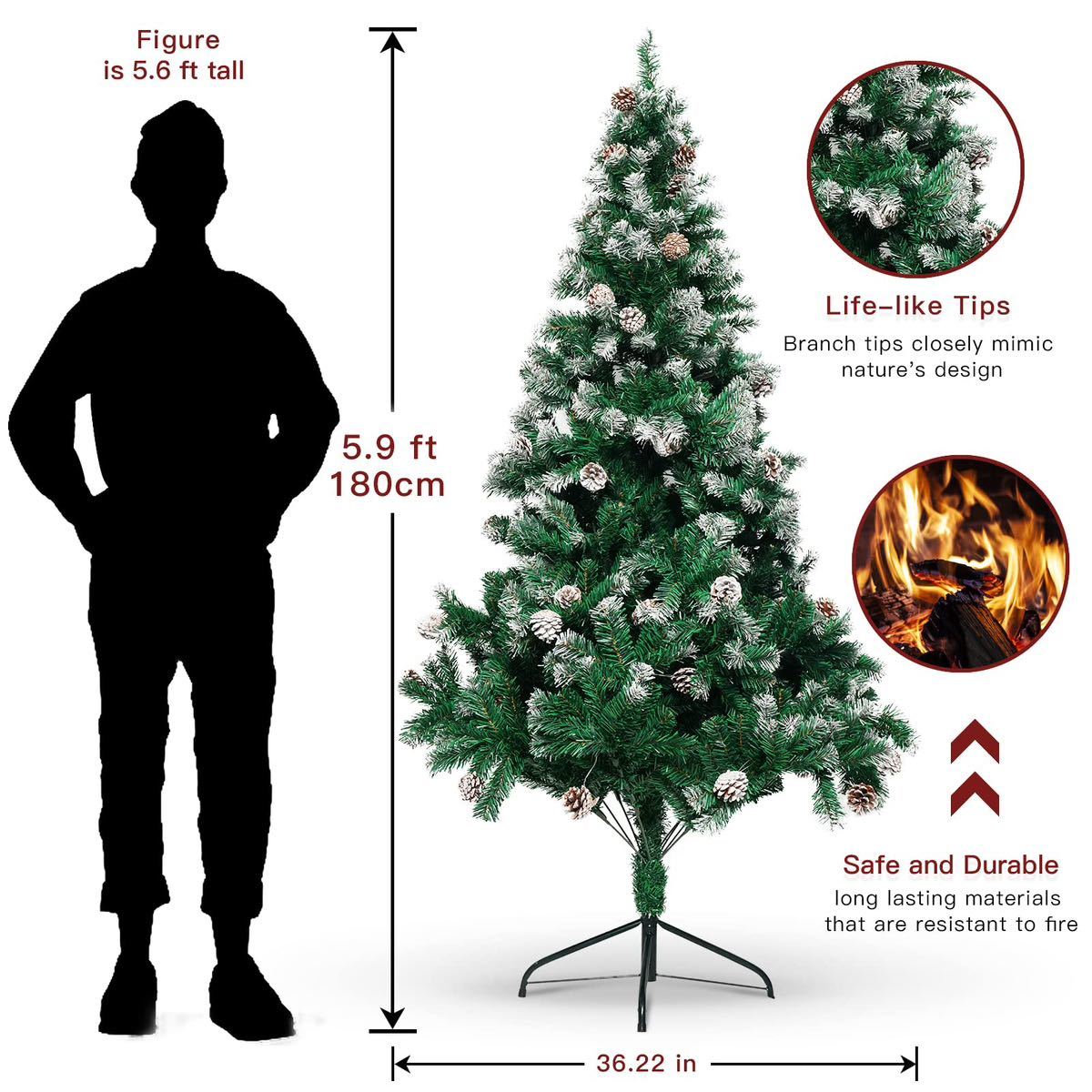  Christmas tree 180cm Christmas equipment ornament indoor outdoors interior dressing up 