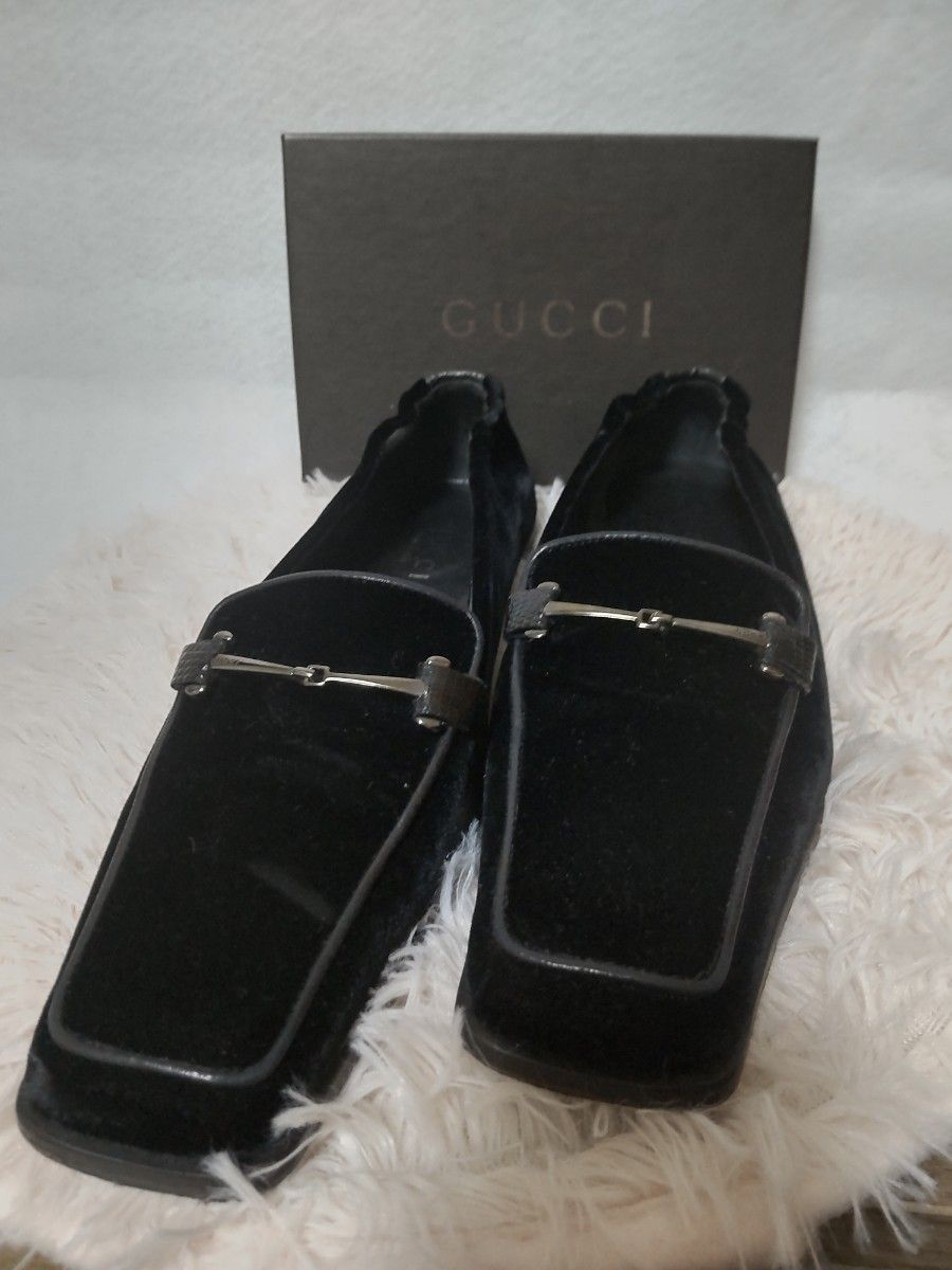 【美品】GUCCI ローファー スエード37　23.5