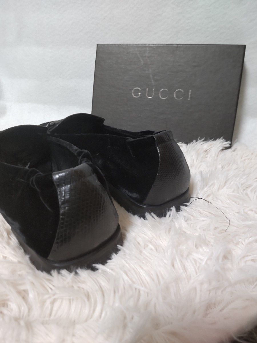 【美品】GUCCI ローファー スエード37　23.5