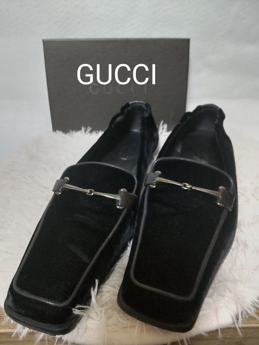 【美品】GUCCI ローファー スエード37　23.5