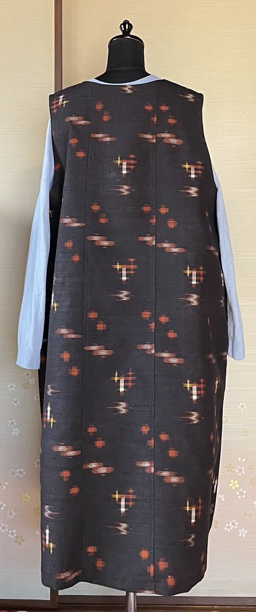 大きいサイズ 着物リメイク 琉球絣 ジャンパースカートの画像3