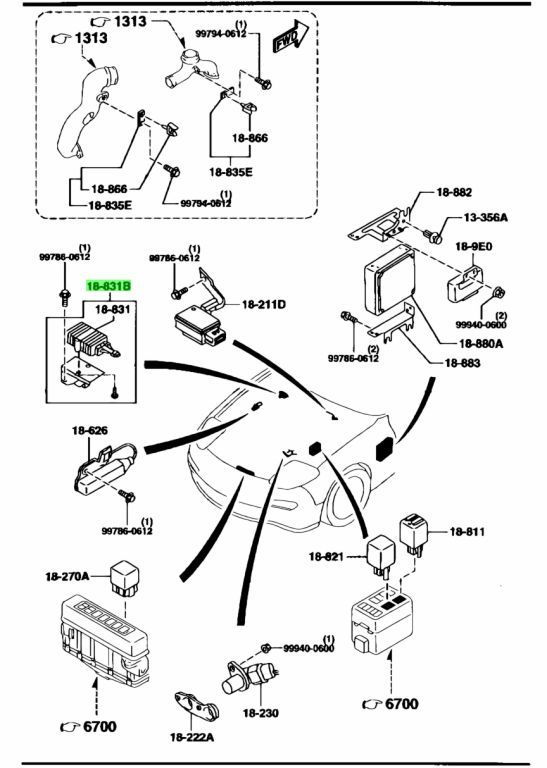 ★希少★ 未使用 マツダ 純正 RX-7 FD3S 燃料ポンプレジスター ファンソレノイドレジスター MAZDA Genuine_画像2