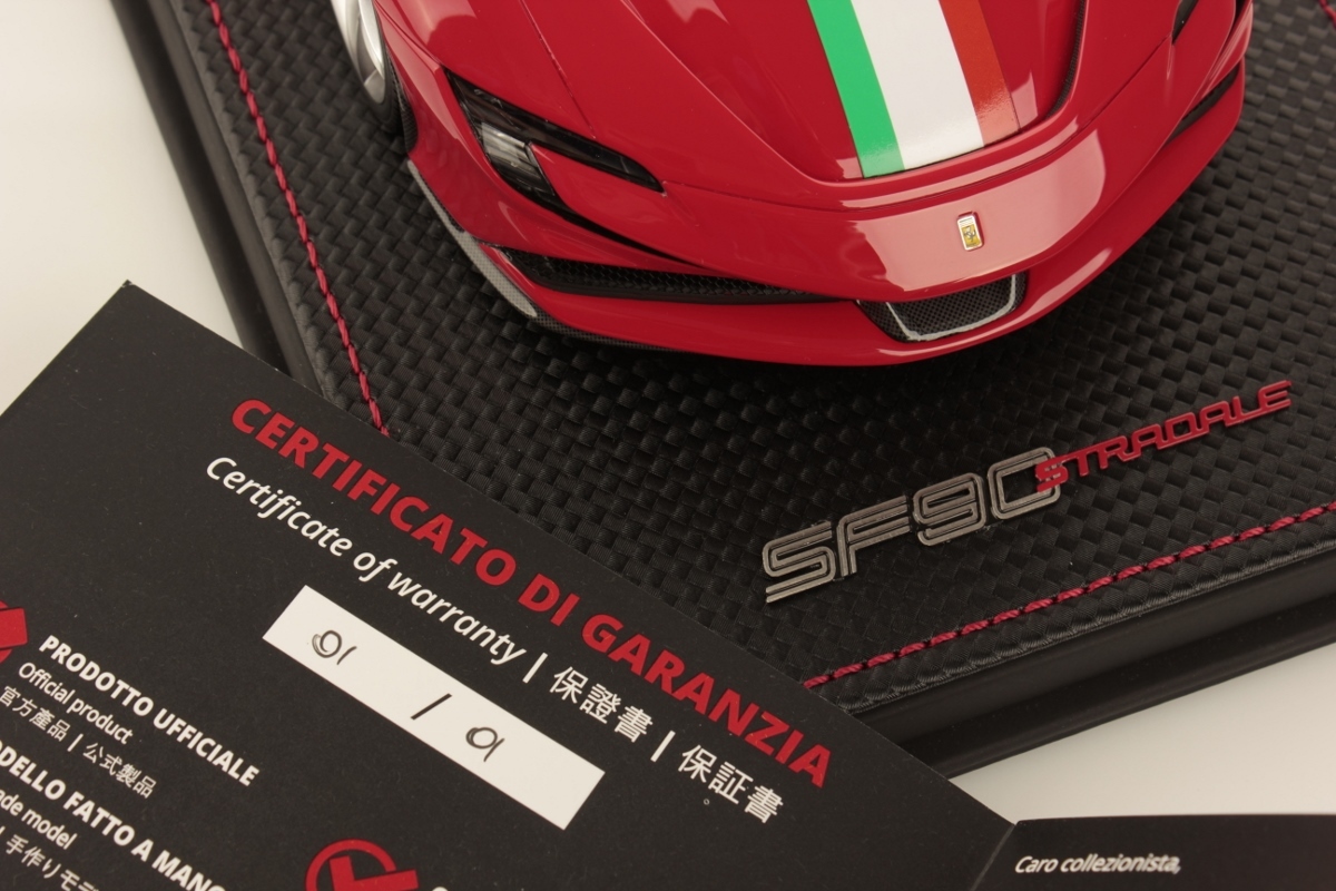 ★世界で1台！安値即決封！封印シール未開封！MR 1/18 FERRARI SF90 Stradale 赤 1000馬力 FERRARI史上 フィオラノ最速ラップ記録 送料無料_シリアル ( 01 / 01 )。世界限定 1台。