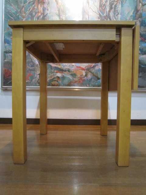 テレワーク　アウトドア フォールディングテーブル　木製　折りたたみ＆スライド式テーブル　机　木製デスク　No８_画像2