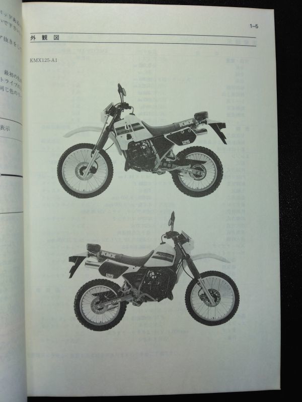 KMX125（1986）（KMX125-A1）Kawasakiサービスマニュアル（サービスガイド）_画像6