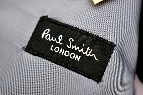 L-2147* прекрасный товар *Paul Smith LONDON Paul Smith London FRATELLI TALLIA DI DELFINO 120\'s* через год чёрный tailored jacket блейзер M