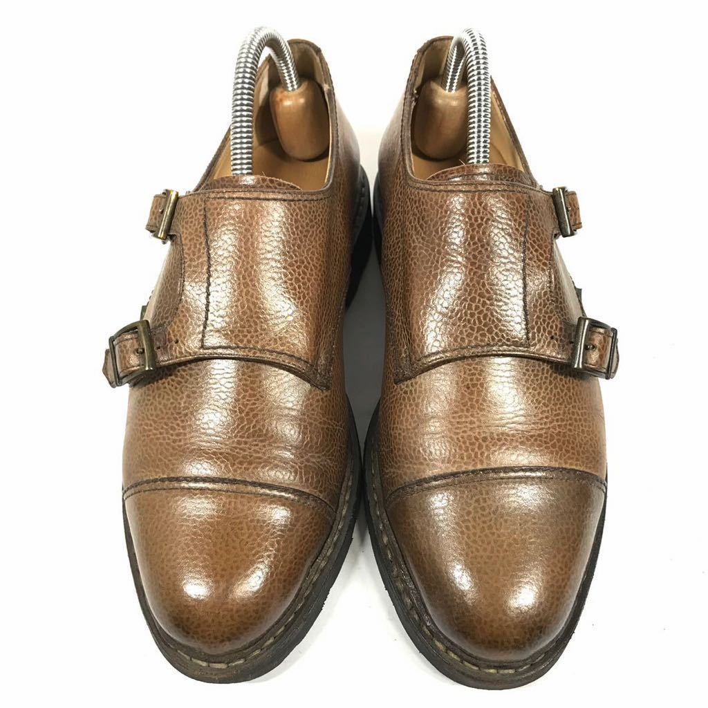 【パラブーツ】本物 Paraboot 靴 23.5cm 茶 ダブルモンクストラップ ビジネスシューズ 本革 レザー 男性用 メンズ フランス製 5_画像2