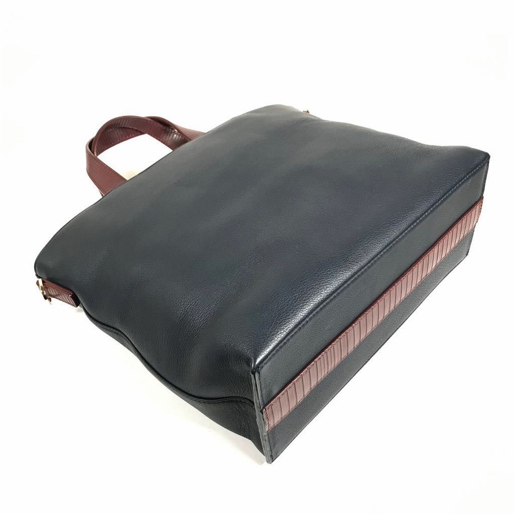  beautiful goods [ Paul Smith ] genuine article Paul Smith handbag 2way shoulder bag diagonal .. Mini tote bag original leather for women lady's 