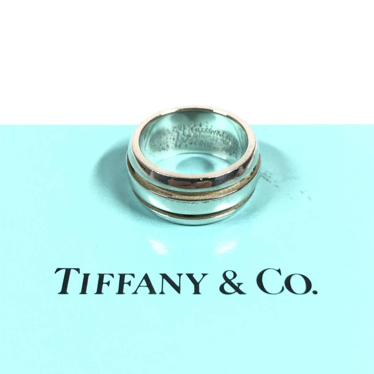 【ティファニー】本物 TIFFANY&Co. 指輪 グルーブドダブルライン シルバー925 サイズ10号 リング メンズ レディース 送料370円