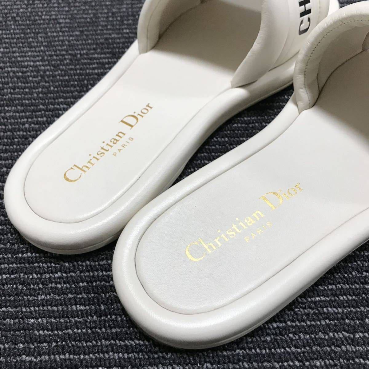 定価12.9万円↑【ディオール】本物 Christian Dior 靴 23.5cm ロゴ