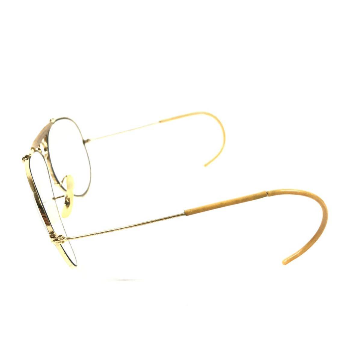 【レイバン】本物 Ray-Ban 伊達眼鏡 B&L ティアドロップ型 アビエーター型 サングラス メガネ めがね メンズ レディース USA製 送料520円_画像2