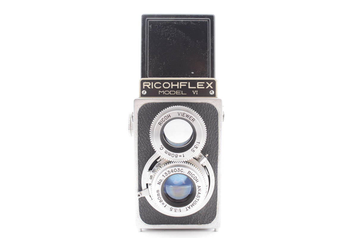 【美品】 RICOHFLEX リコーフレックス MODEL VI 二眼レフ フィルムカメラ 革ケース 元箱付き 動作確認済み #1300_画像3